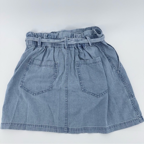 American Eagle Denim Light Blue Women's Skirt with Tie Bow - Picture 2 of 3